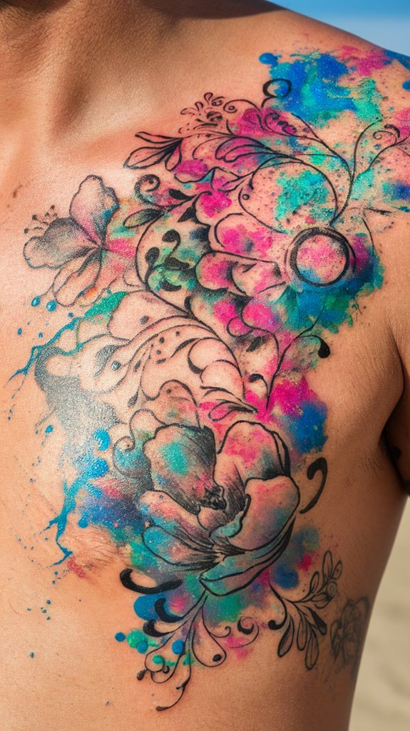 7 Tramp Stamp Tattoo Ideas 8 vibrant watercolor artistic creations