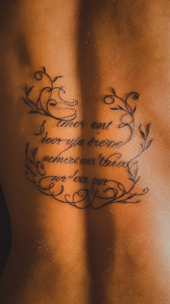 7 Tramp Stamp Tattoo Ideas 6 words that inspire reflection