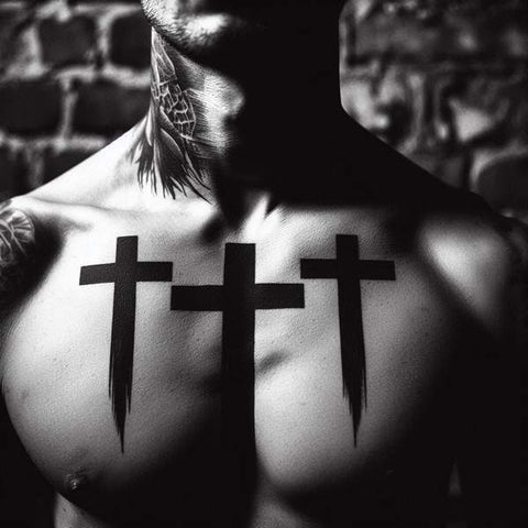 15 Alluring 3 Cross Tattoo Ideas To Look Stylish 6