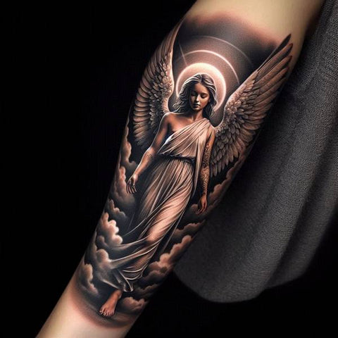 44 Motivating Ideas For Angel Tattoos 17 Angel Forearm Tattoo 2 97f5ae79 248e 4259 82c0