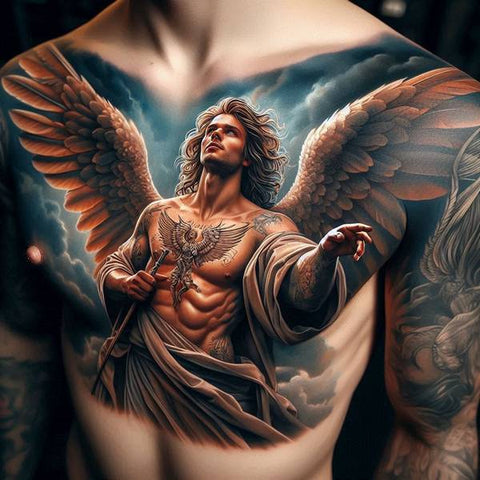44 Motivating Ideas For Angel Tattoos 25 Angel Gabriel Tattoo 0edaa1b7 2cad 4467 9ed2