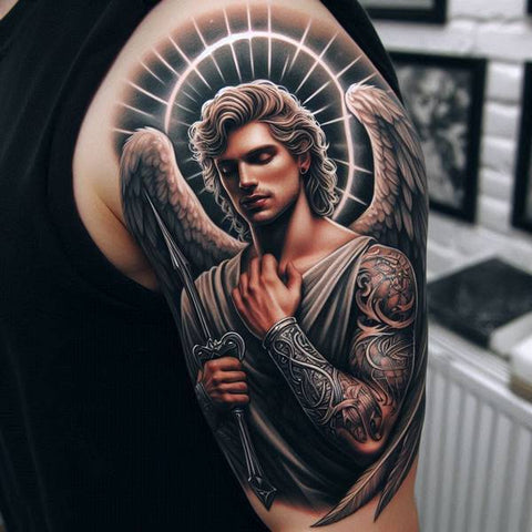 44 Motivating Ideas For Angel Tattoos 40 Angel Protector Tattoo ff30337b 29fc 4ae2 9619