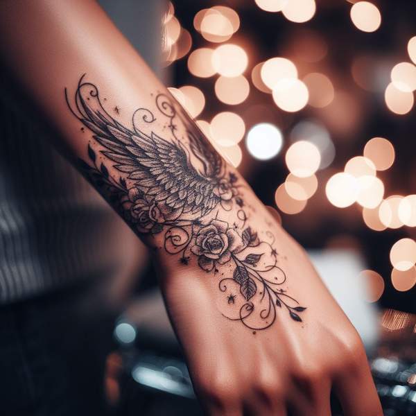 25 Majestic Angel Wing Tattoos: Explore Unique Designs for a Bold and Mystical Look 12 Angel Wing Tattoo on Hand 23188