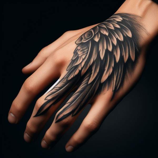 25 Majestic Angel Wing Tattoos: Explore Unique Designs for a Bold and Mystical Look 27 Angel Wings Finger Tattoo 2d6a8