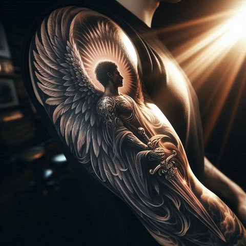 44 Motivating Ideas For Angel Tattoos 33 Arch Angel Tattoo 2 46d500bd 22d9 4a04 9752