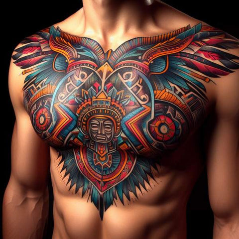 64 Charming Chest Tattoo Ideas For Men 24