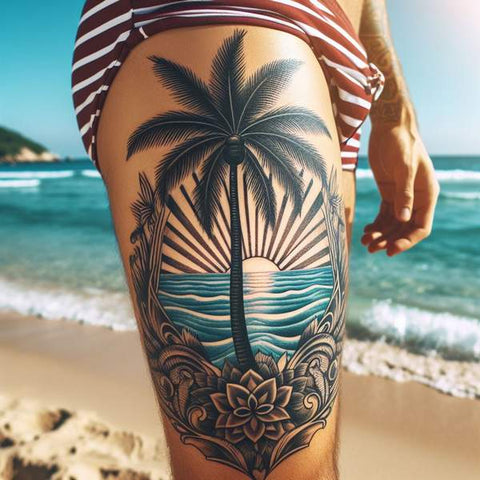 20 Ideas That Complete The World Of Palm Tree Tattoos! 2