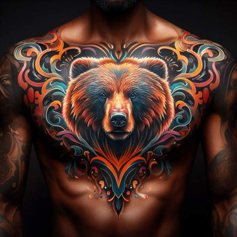 64 Charming Chest Tattoo Ideas For Men 16