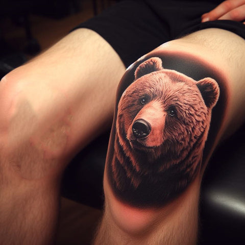 34 Kneecap Tattoo Ideas For Men 18