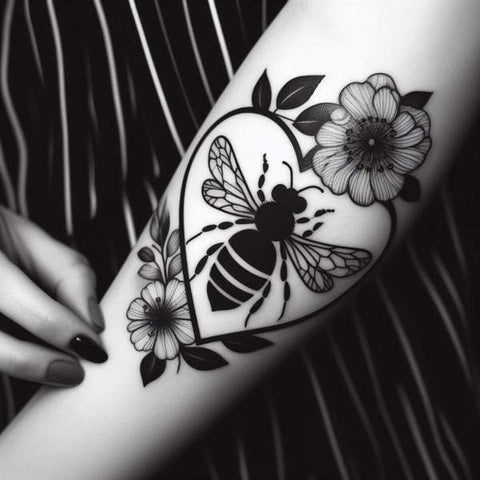 Bee Heart Tattoo