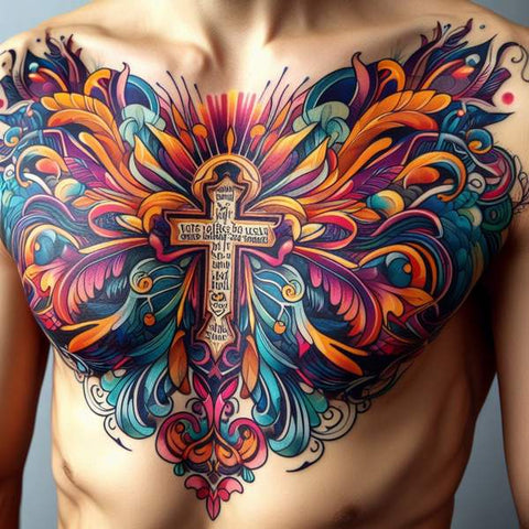 64 Charming Chest Tattoo Ideas For Men 22