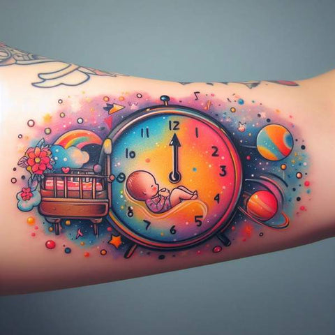 30 Unique Clock Tattoo Ideas with Deep and Multifaceted Meanings 19