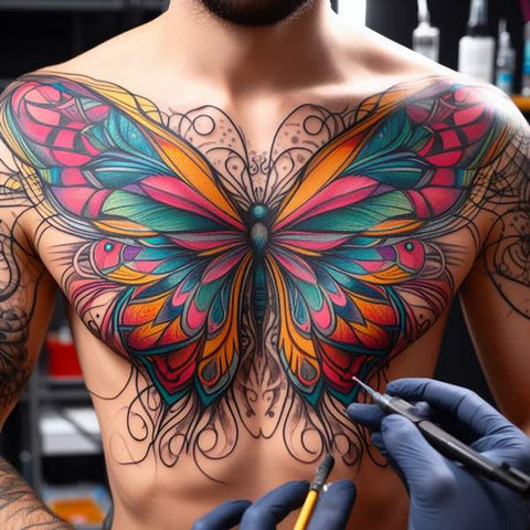 64 Charming Chest Tattoo Ideas For Men 7