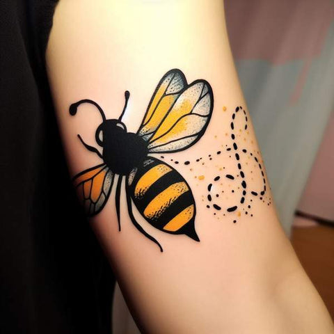 Cartoon Bee Tattoo