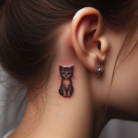 33 Cute Yet Meaningful Tattoos Behind The Ear 8