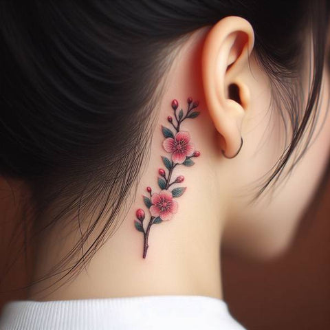33 Cute Yet Meaningful Tattoos Behind The Ear 7