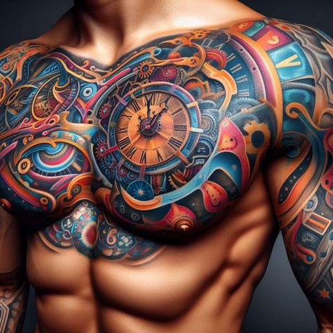 30 Unique Clock Tattoo Ideas with Deep and Multifaceted Meanings 52