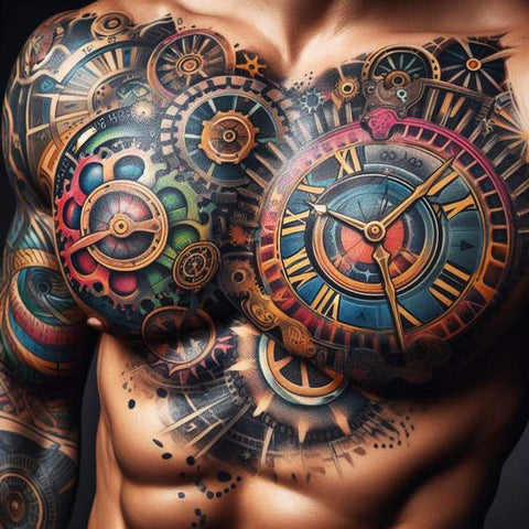 30 Unique Clock Tattoo Ideas with Deep and Multifaceted Meanings 53