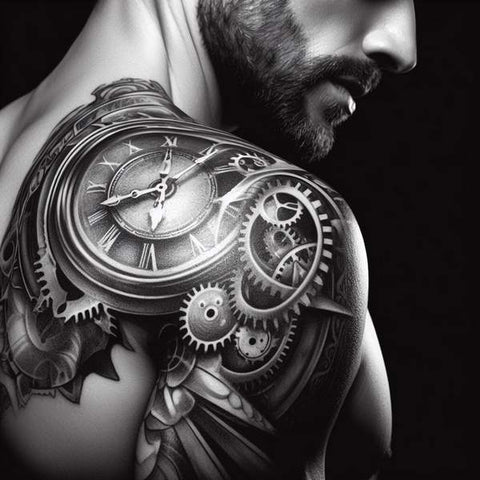30 Unique Clock Tattoo Ideas with Deep and Multifaceted Meanings 48