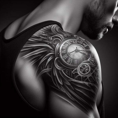 30 Unique Clock Tattoo Ideas with Deep and Multifaceted Meanings 49