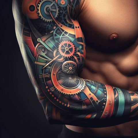 30 Unique Clock Tattoo Ideas with Deep and Multifaceted Meanings 26