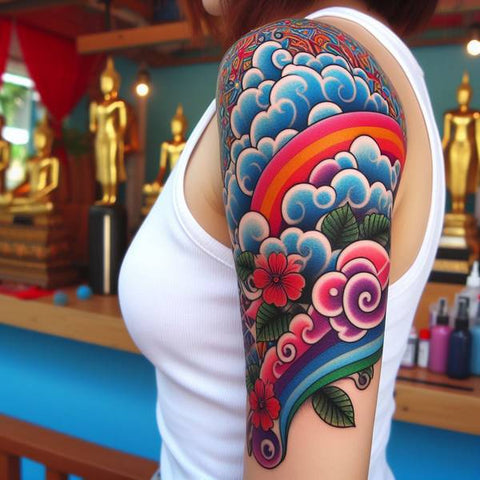 25 Cloud Tattoo Ideas To Fade Away Your Worries 20 Cloud Arm Tattoo 812e95ea d406 498d a76c