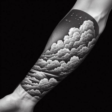 25 Cloud Tattoo Ideas To Fade Away Your Worries 18