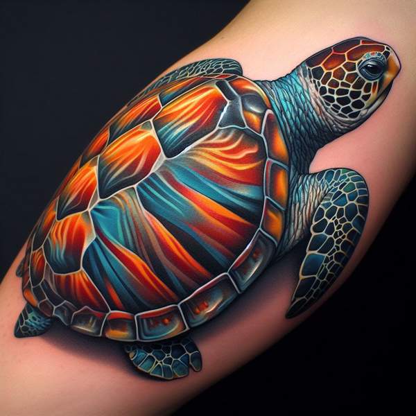 Colorful Sea Turtle Tattoo 195fa