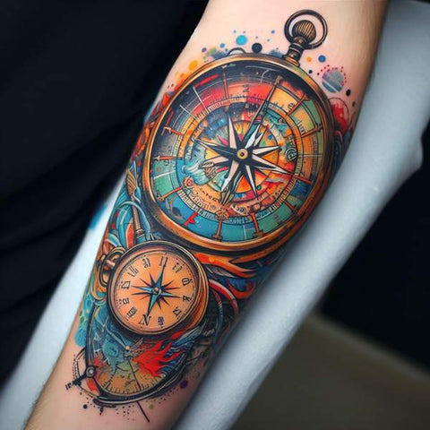 30 Unique Clock Tattoo Ideas with Deep and Multifaceted Meanings 15