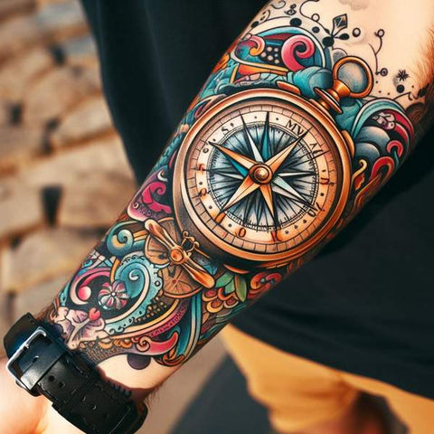 30 Unique Clock Tattoo Ideas with Deep and Multifaceted Meanings 17