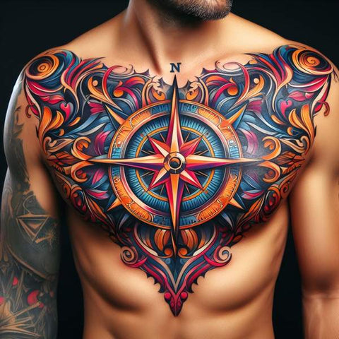 64 Charming Chest Tattoo Ideas For Men 34