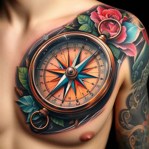 Compass Chest Tattoo a697ef93 91ca 450e 93e1