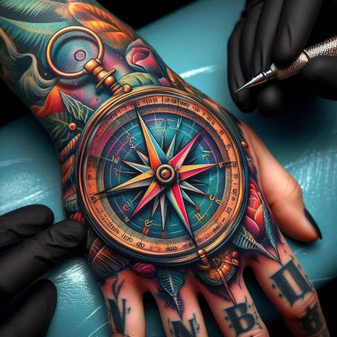 Compass Hand Tattoo 05395799 01d8 4c6a 85d9