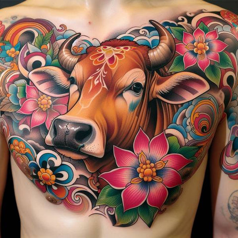 18 Fabulous Cow Tattoo Ideas For You 7