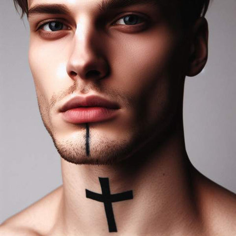24 Masculine Throat Tattoos For Men 21