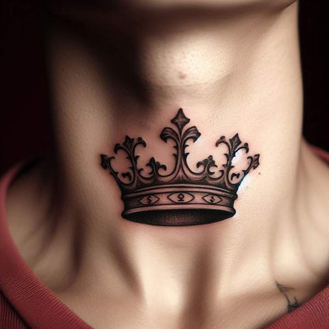 24 Masculine Throat Tattoos For Men 9
