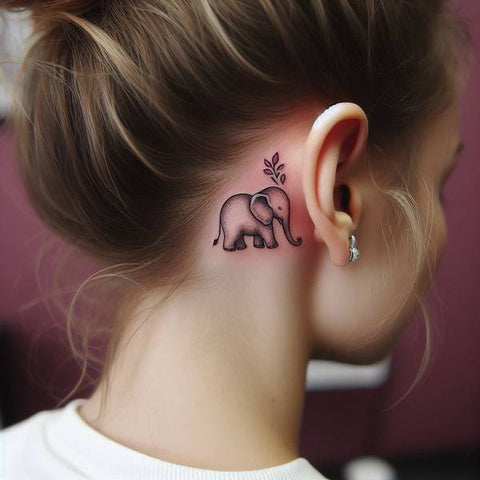 33 Cute Yet Meaningful Tattoos Behind The Ear 24