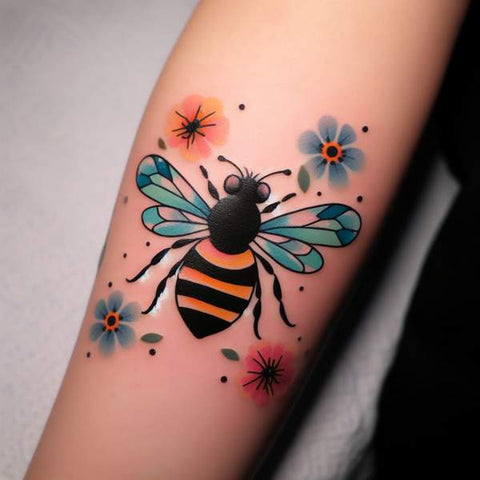 Dainty Bee Tattoo