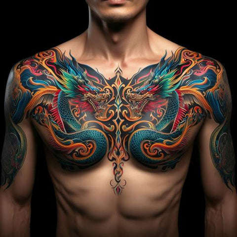 64 Charming Chest Tattoo Ideas For Men 32