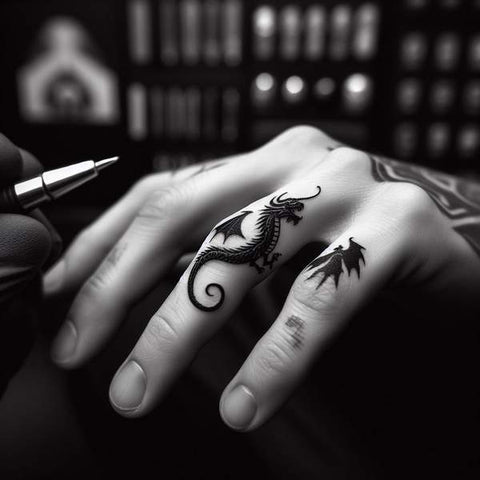 29 Finger Tattoo Designs For Men 8 Dragon Finger Tattoo fb9ee1fd 6a95 4ce5 a1bb