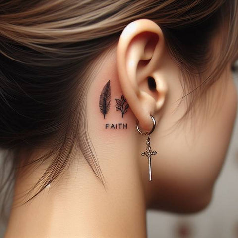 33 Cute Yet Meaningful Tattoos Behind The Ear 19