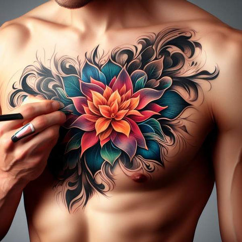 64 Charming Chest Tattoo Ideas For Men 25