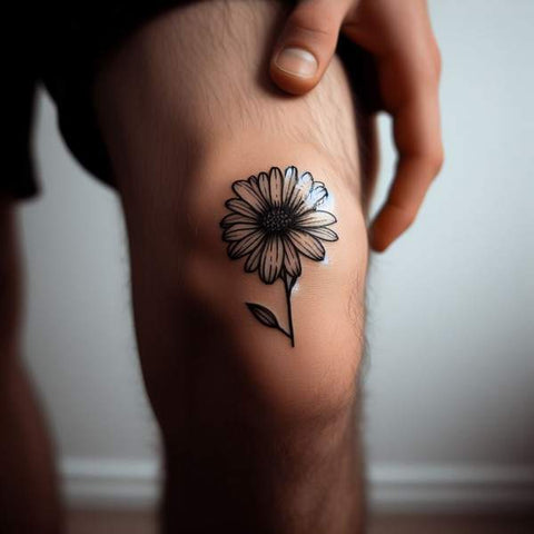 34 Kneecap Tattoo Ideas For Men 14