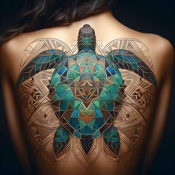 Geometric Turtle Tattoo 25d64
