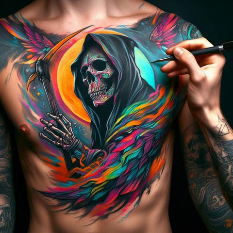 64 Charming Chest Tattoo Ideas For Men 47