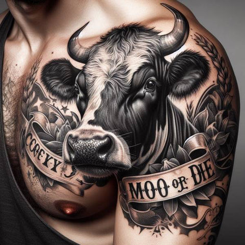 18 Fabulous Cow Tattoo Ideas For You 16