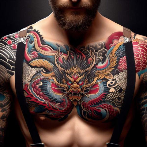 64 Charming Chest Tattoo Ideas For Men 14