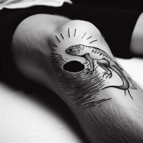 34 Kneecap Tattoo Ideas For Men 15