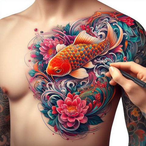 64 Charming Chest Tattoo Ideas For Men 49