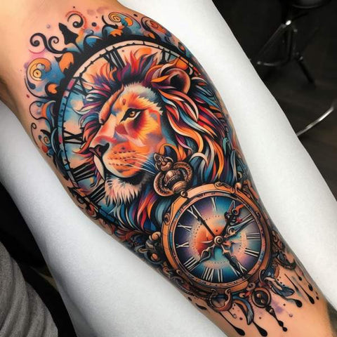 30 Unique Clock Tattoo Ideas with Deep and Multifaceted Meanings 22